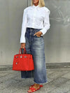 Denim Wide Leg Pants