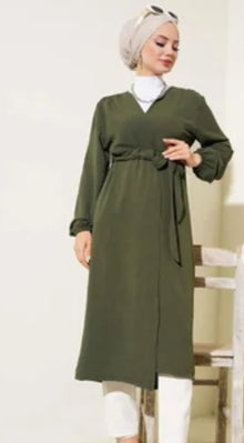  Long Sleeve, Crossed-Belted Duster