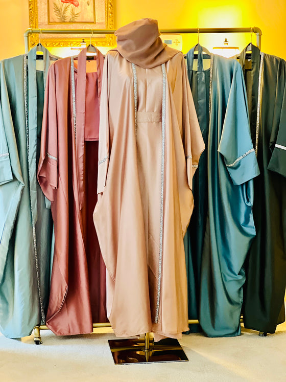 Champagne Glitter Abaya