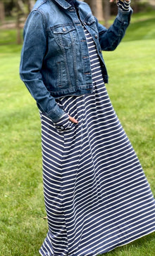  BELLALUNA Comfort Navy striped dress