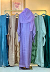 Lilac Ruche Abaya