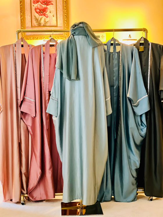 Sage Glitter Abaya