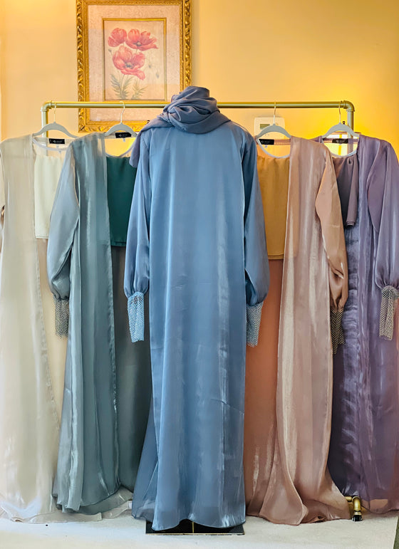 Silver/Blue Princess Abaya