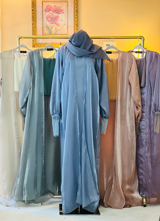 Silver/Blue Princess Abaya