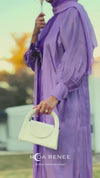 Lilac Ruche Abaya