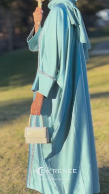  Turquoise Glitter Abaya