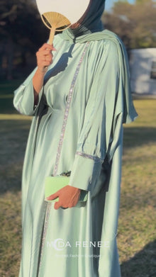  Sage Glitter Abaya